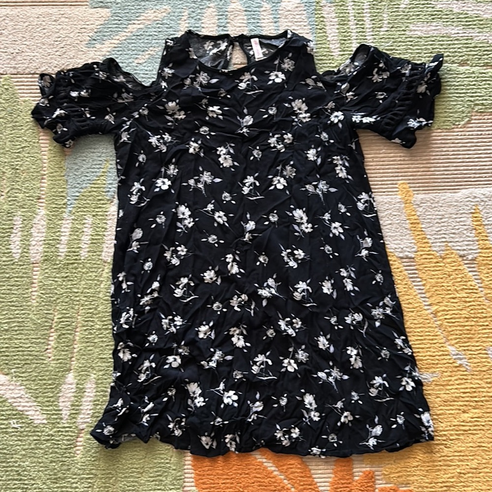 Black floral dress